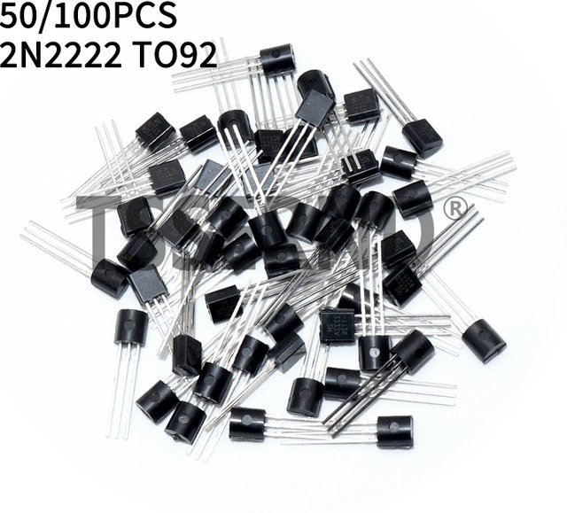 TSSERND Transistor-Kit 2N2222 NPN TO92 30V 800MA in Schwarz, 50 oder 100 Stück - Bild 1