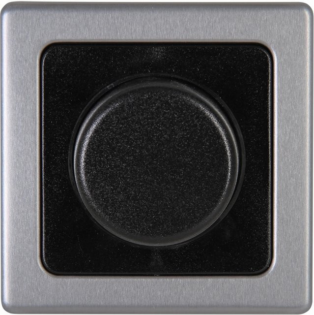Kopp Abdeckrahmen Vision für Druck-Wechsel-Dimmer in Stahl/Silber - Bild 1