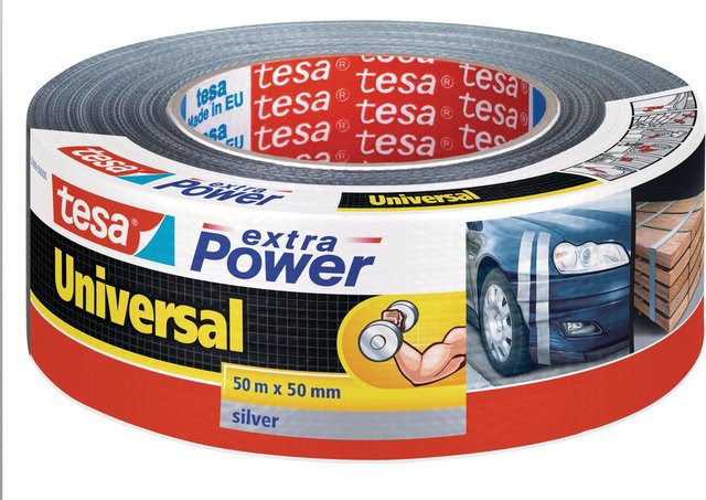Tesa Extra Power Universal Gewebeband Silber 50 m x 50 mm - Bild 1