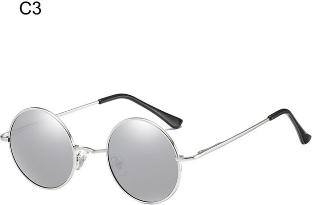 Yiran bag Sonnenbrille, rund, Vollrand, Metall, bunt, polarisiert, Unisex - Bild 1
