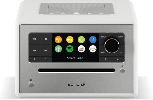 Sonoro Elite SO-911 Kompaktanlage CD/Radio-System in Weiß und Silber Hochglanz - Bild 1