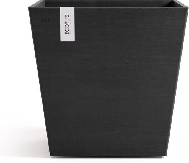 Ecopots Pflanztopf Rotterdam Blumentopf Dunkelgrau aus recyceltem Kunststoff B: 45,4 cm, T: 44 cm - Bild 1