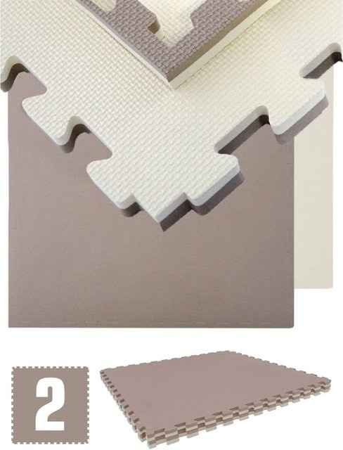 eyepower Fitnessmatte 2er Set Braun B/T/H: 90 x 90 x 2,5 cm - Bild 1
