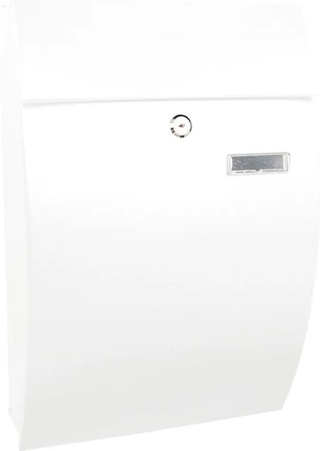 PROREGAL Wandbriefkasten Geronan mit Namensschild in Weiß, H x B x T: 48 x 32,2 x 15,5 cm, Einwurföffnung 24 x 4 cm - Bild 1