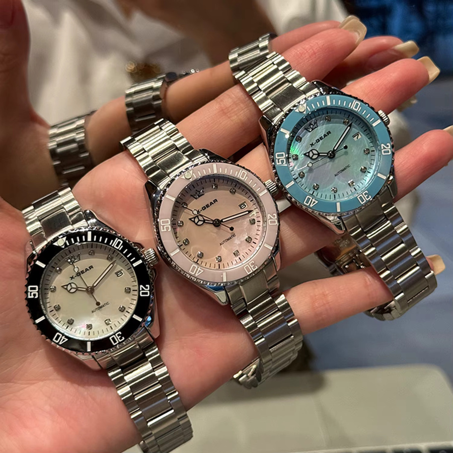 X-GEAR Armbanduhr, Mechanisch, Edelstahl, Blau, Damen - Bild 1