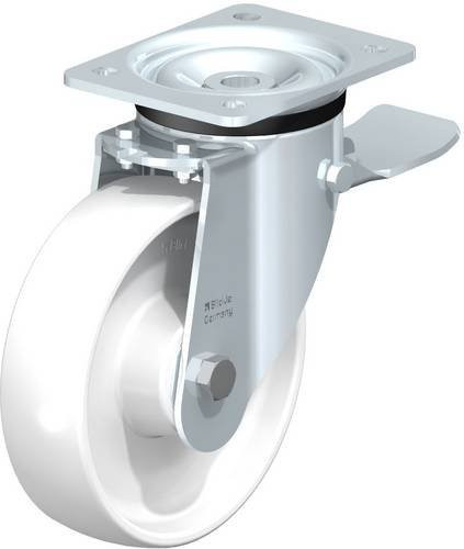 Blickle Lenkrolle LK-PO 175K-ST mit Feststeller, verzinkt, Rad-Durchmesser: 17 cm, Tragfähigkeit: 500 kg - Bild 1