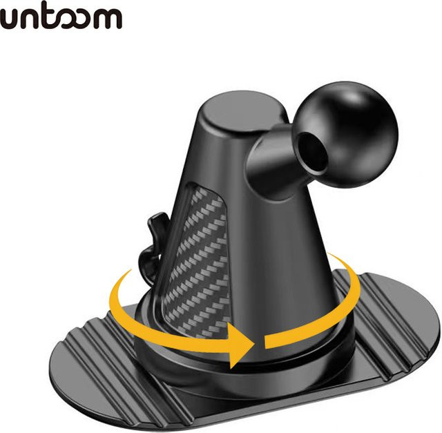 Untoom Universelle 17mm Kugelkopf-Halterung für Auto-Handyhalterungen mit Klebepads in Schwarz - Bild 1