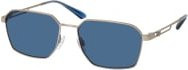 Emporio Armani EA 2140 Sonnenbrille, Quadratisch, Vollrand, Metall, Herren, silver, blue - Bild 1