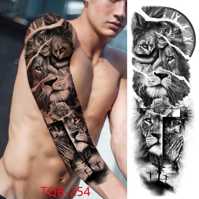 Temporäre Tattoo-Ärmel Flower Love, Unisex - Bild 1