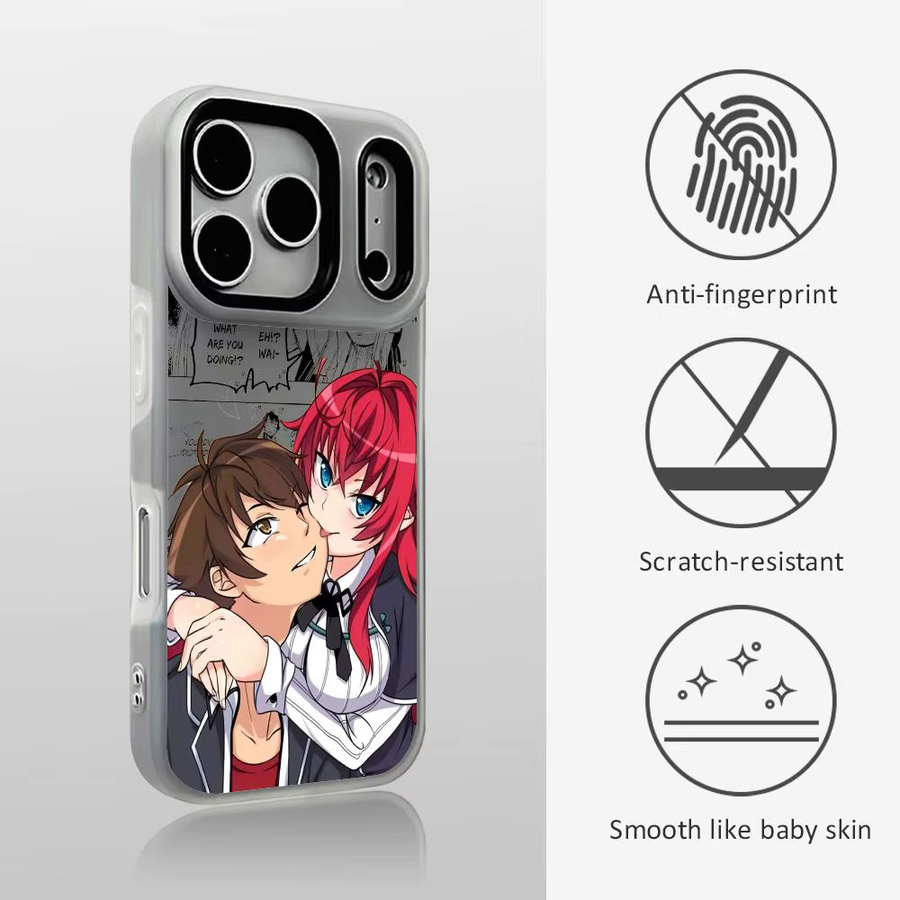 H-High S-School Anime Handyhülle für Apple iPhone 17 16 15 14 13 12 11 Pro Max Plus, transparente stoßfeste Jelly Schutzhülle - Bild 4