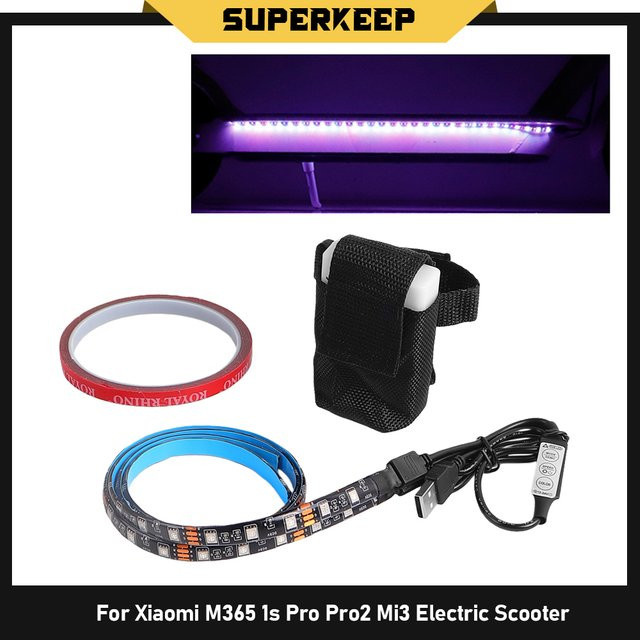RGB LED Streifen für Xiaomi M365 1s Pro Pro2 MI3 Elektrische Roller, Mehrfarbig, Schwarz - Bild 1