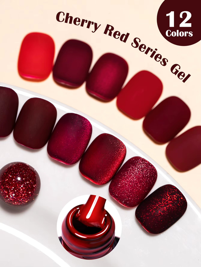 MSRUIOO Gel Nagellack, Kirschrot, 8 ml - Bild 5
