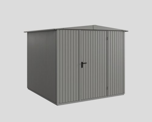 Ecostar Gerätehaus Trend-S aus Metall in Grau mit B/H/T: 238 x 216 x 238 cm - Bild 1