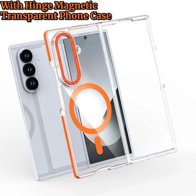 Magnetische Handyhülle für Samsung Galaxy Z Fold 7, transparente und farbenfrohe ultradünne Hartschale, stoßfest und kabelloses Laden kompatibel - Bild 1