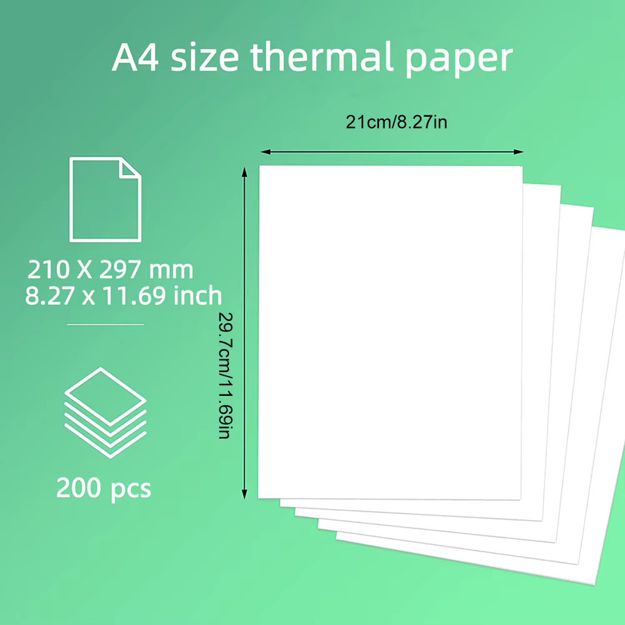 A4 Thermopapier in Weiß für automatische Erkennung, 100 Blatt - Bild 4