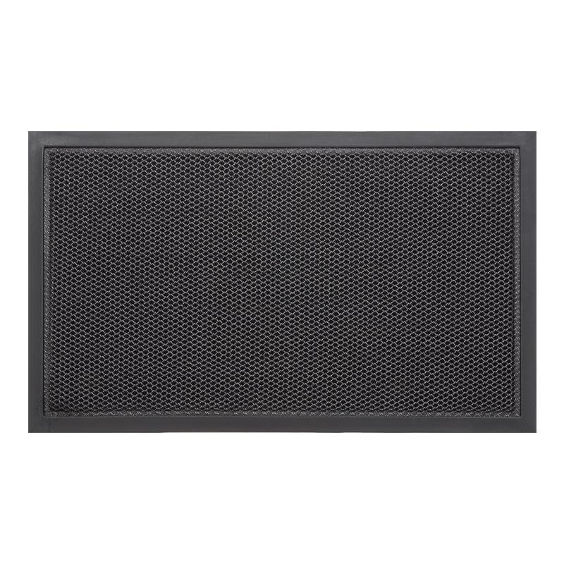 Rutschfeste und schmutzabweisende Villa-Eingangstürmatte aus Polyester in Schwarz, B/B/H: 75 x 45 x 1 cm - Bild 2