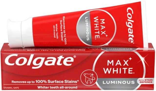 Colgate Max White Luminous Aufhellende Zahnpasta mit Fluorid, 75 ml - Bild 1