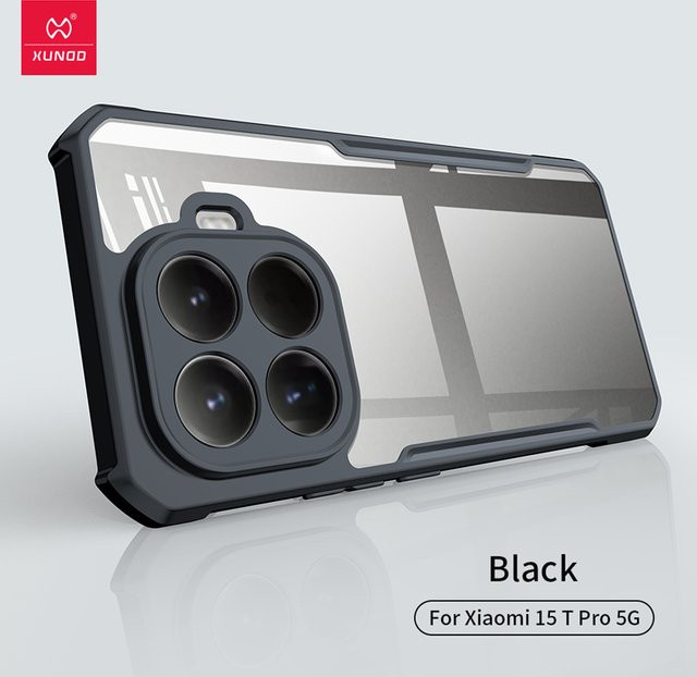 XUNDD Schutzhülle für Xiaomi 15T Pro mit Airbag-Stoßschutz und Kameraschutz, Transparent - Bild 1