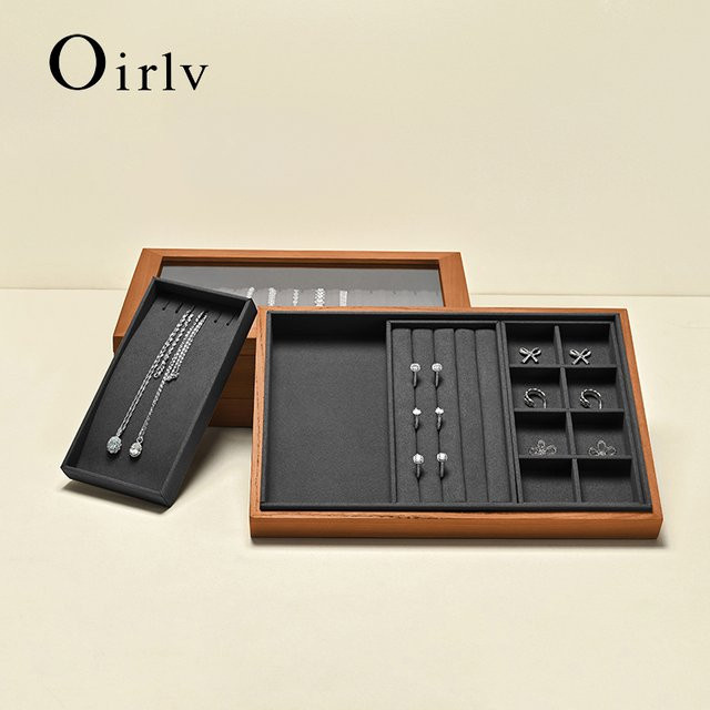 Oirlv Schmuckkästchen Holz, Grau, Unisex - Bild 1