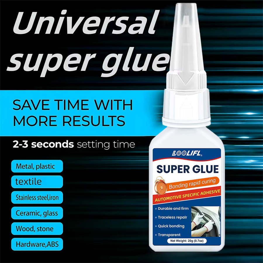 LOOLIFL Instant Super Glue Universal Sekundenkleber für Harz, Keramik, Metall und Glas - Bild 5