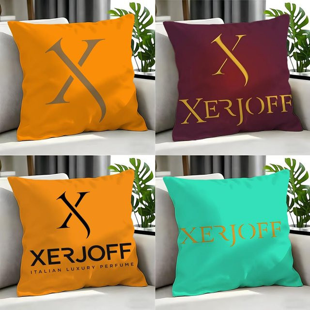 Xerjoff Kissenbezug-Set 4-teilig in Weiß mit Grafik-Design zur dekorativen Heimdekoration - Bild 1