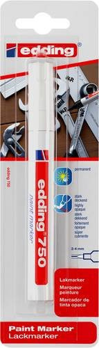 Edding 750 Paint Marker Permanent Lackmarker Weiß mit 2 mm und 4 mm Spitze - Bild 1
