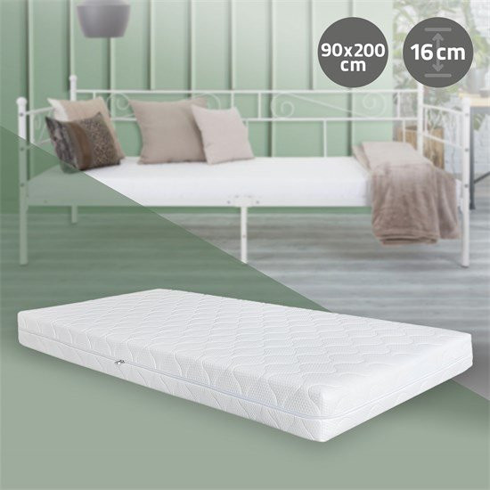 ML-Design Orthopädische 7-Zonen Kaltschaummatratze mit abnehmbarem Mikrofaserbezug, Weiß, B/T/H: 90 x 200 x 16 cm - Bild 1