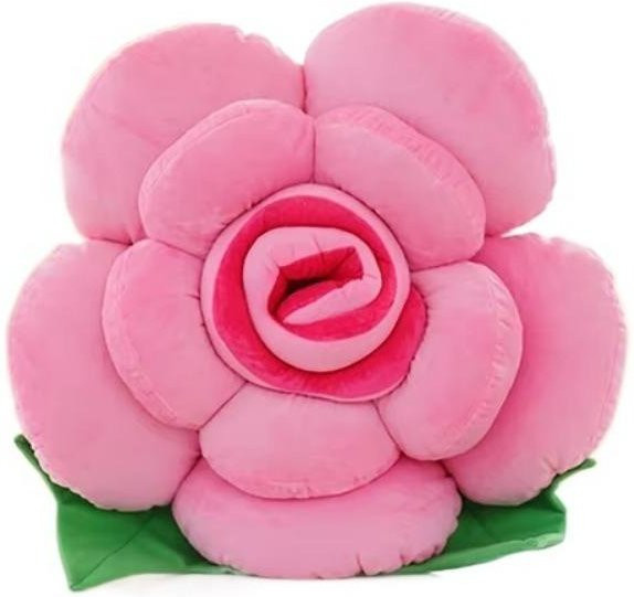 Rosenförmiges Plüschkissen in Pink von Yiran Health & Beauty als dekoratives Blumenkissen für Sofa und Hochzeit - Bild 1