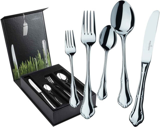 Picard & Wielpütz Tafelbesteck Palazzo 30er Set aus Edelstahl in Silber mit Besteckbox - Bild 1