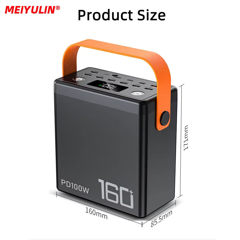 MEIYULIN Power Bank mit 160000 mAh Kapazität, PD 100 W Schnellladung, USB-C, Weiß - Bild 3