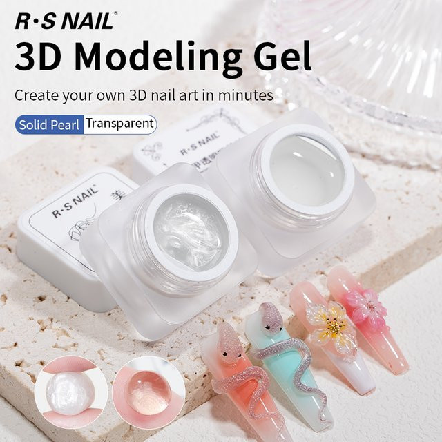 RSNAIL Nagelgel, klar, schimmernd, 5 ml - Bild 1
