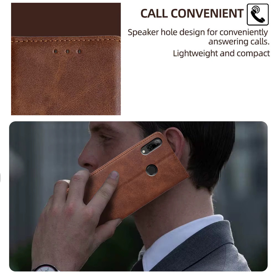 Luxus Leder Handyhülle mit Magnetverschluss für Huawei P30 P40 P50 P60 Pro Plus und P40 Lite in Pink - Bild 6