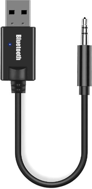 YJMP Electronic Auto USB Bluetooth Empfänger mit 3,5mm Klinke und USB-A Anschluss in Schwarz - Bild 1