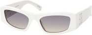 Balenciaga BB 0478S Sonnenbrille Cat Eye, Kunststoff, weiß, grau, Damen - Bild 1