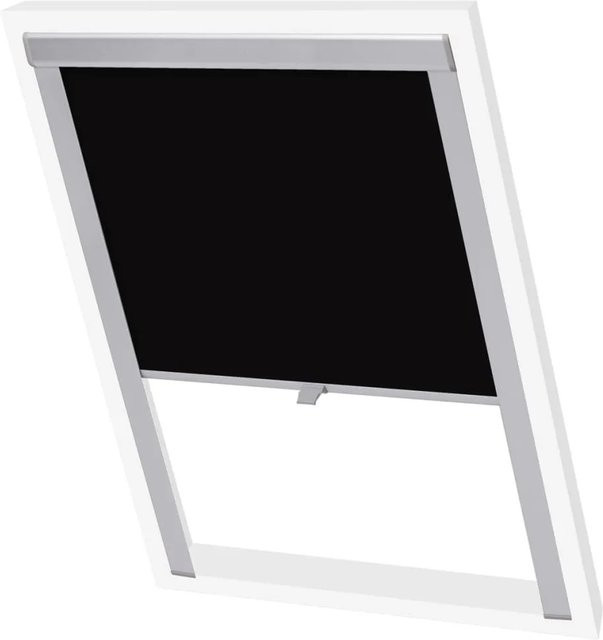 vidaXL Verdunklungsrollo Schwarz thermoisolierend aus Polyester - Bild 1