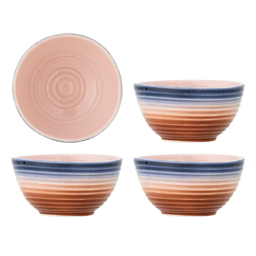 Bloomingville Steingutschale Tatum Mehrfarbig, 4er-Set, Durchmesser: 12 cm - Bild 1