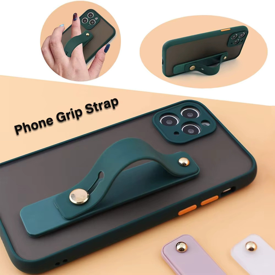 WSSHE Universal Handy Halter mit Finger Grip und Handgelenk Band in Lila - Bild 2