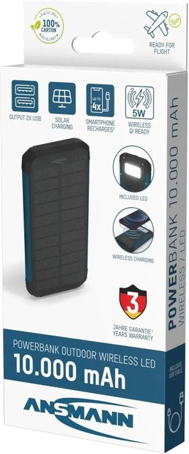 Ansmann Outdoor Powerbank PB212W mit LED in Schwarz - Bild 2