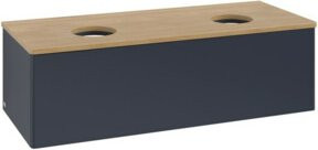 V&B Waschtischunterschrank Antao mit Beleuchtung, Eiche honig lackiert, B/T/H: 120 x 50 x 50 cm - Bild 1