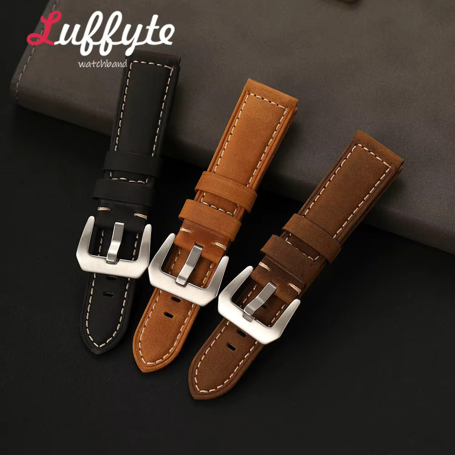 luffyte Uhrenarmband Leder, Vintage, Herren - Bild 2