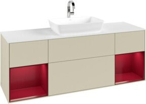 V&B Waschtischunterschrank Finion in Silbergrau lackiert, Breite: 160 cm, Tiefe: 50,1 cm, Höhe: 50,1 cm - Bild 1