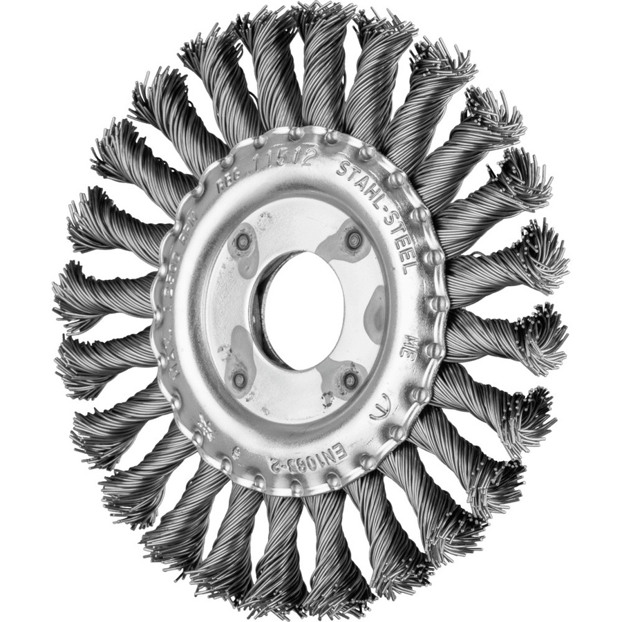 PFERD Rundbürste gezopft RBG für Winkelschleifer, Farbe Silber, Stahl-Draht-Ø 0,50 mm, Durchmesser: 115 mm, Breite: 12 mm, Bohrung: 22,2 mm - Bild 1