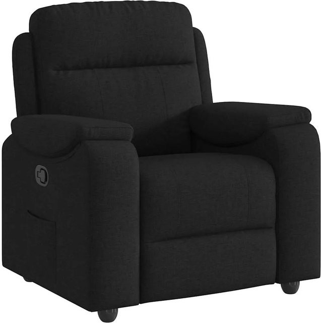 vidaXL Relaxsessel Schwarz aus Stoff mit Armlehnen und manueller Hebelverstellung, B/T/H: 60 x 96 x 102 cm - Bild 1
