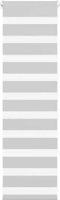 vidaXL Doppelrollo Day and Night Hellgrau gestreift aus Polyester, B: 40 cm, H: 100 cm - Bild 1
