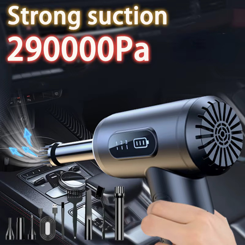 SUITU Akku-Handstaubsauger für Auto und Haushalt, Schwarz, 29000 Pa Saugkraft - Bild 2