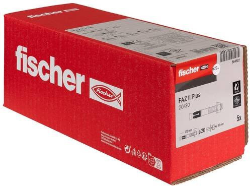 Fischer FAZ II Plus Bolzenanker aus Stahl, Durchmesser: 20 mm, Länge: 172 mm, 5er Pack - Bild 1