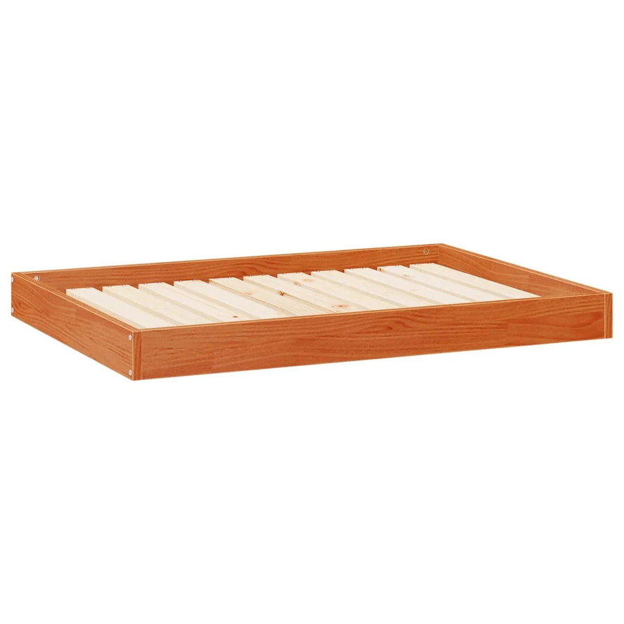 vidaXL Hundebett aus Massivholz Kiefer in Wachsbraun B/T/H: 101,5 x 74 x 9 cm - Bild 2