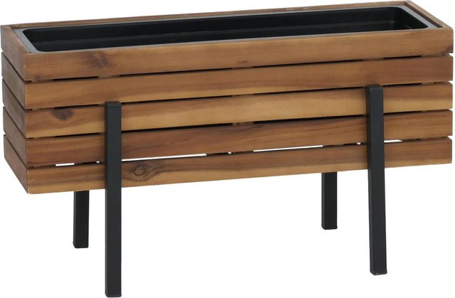 Pflanzkasten MCW P88 aus Akazie Holz in Braun, In-/Outdoor Blumenkübel, B/T/H: 62 x 35 x 26 cm - Bild 2