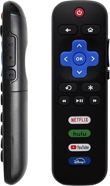 Fomscvka RC280A Ersatz-Fernbedienung in Schwarz für RK HD TV Modelle von TCL, Hisense, Onn, Philips und Sharp - Bild 1