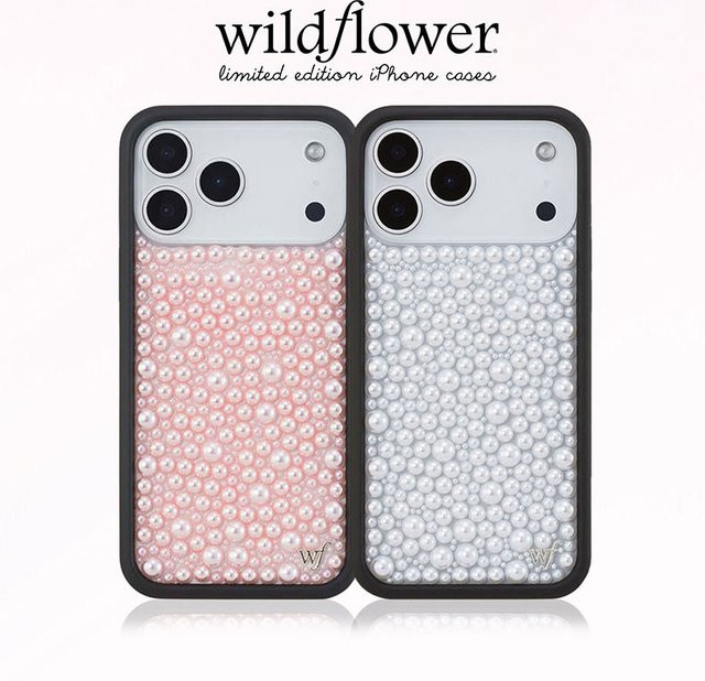 Wildflower 3D Pink Pear Handyhülle für iPhone 17 16 15 14 13 Pro Max Plus in Weiß Glänzend Stoßfest - Bild 1
